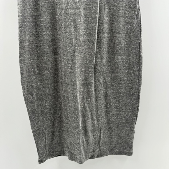 LuLaRoe Julia Midi Dress XS Heathered Grey with Mustard Trim NWT - Picture 5 of 8